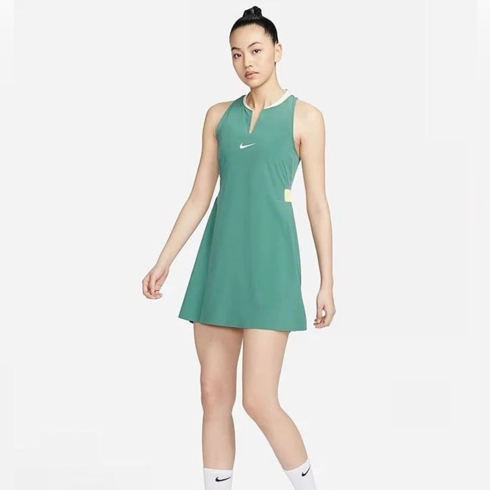 Nike Green Athletic Mini Dress with White Trim